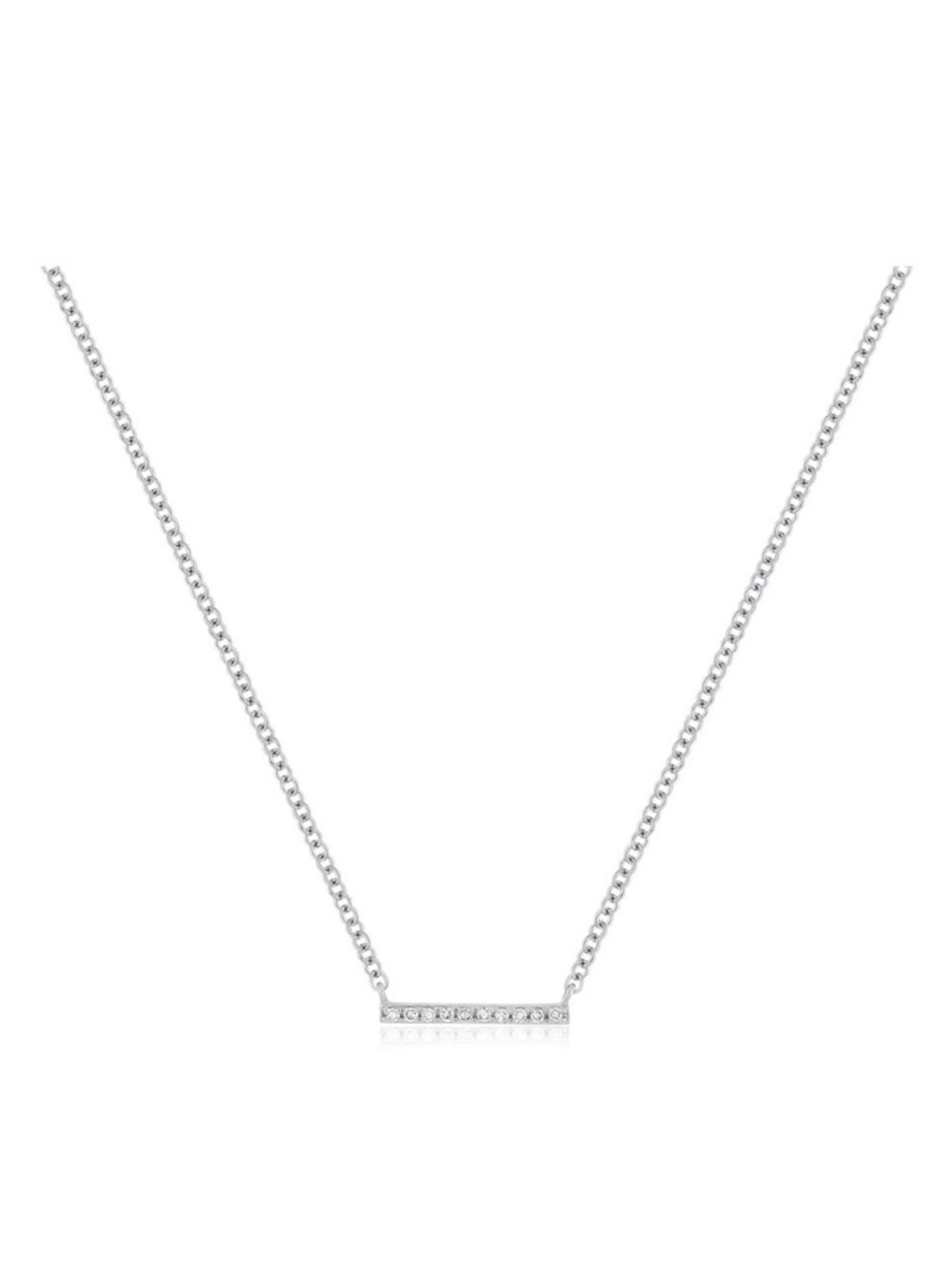 EF Collection Diamond Mini Bar Necklace